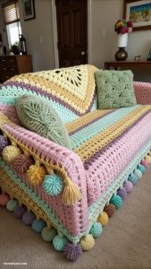crochet cat couch Reversible crochet couch for versatile styles