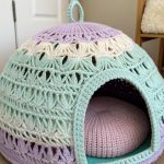 crochet cat house Modern crochet dome with ventilation holes