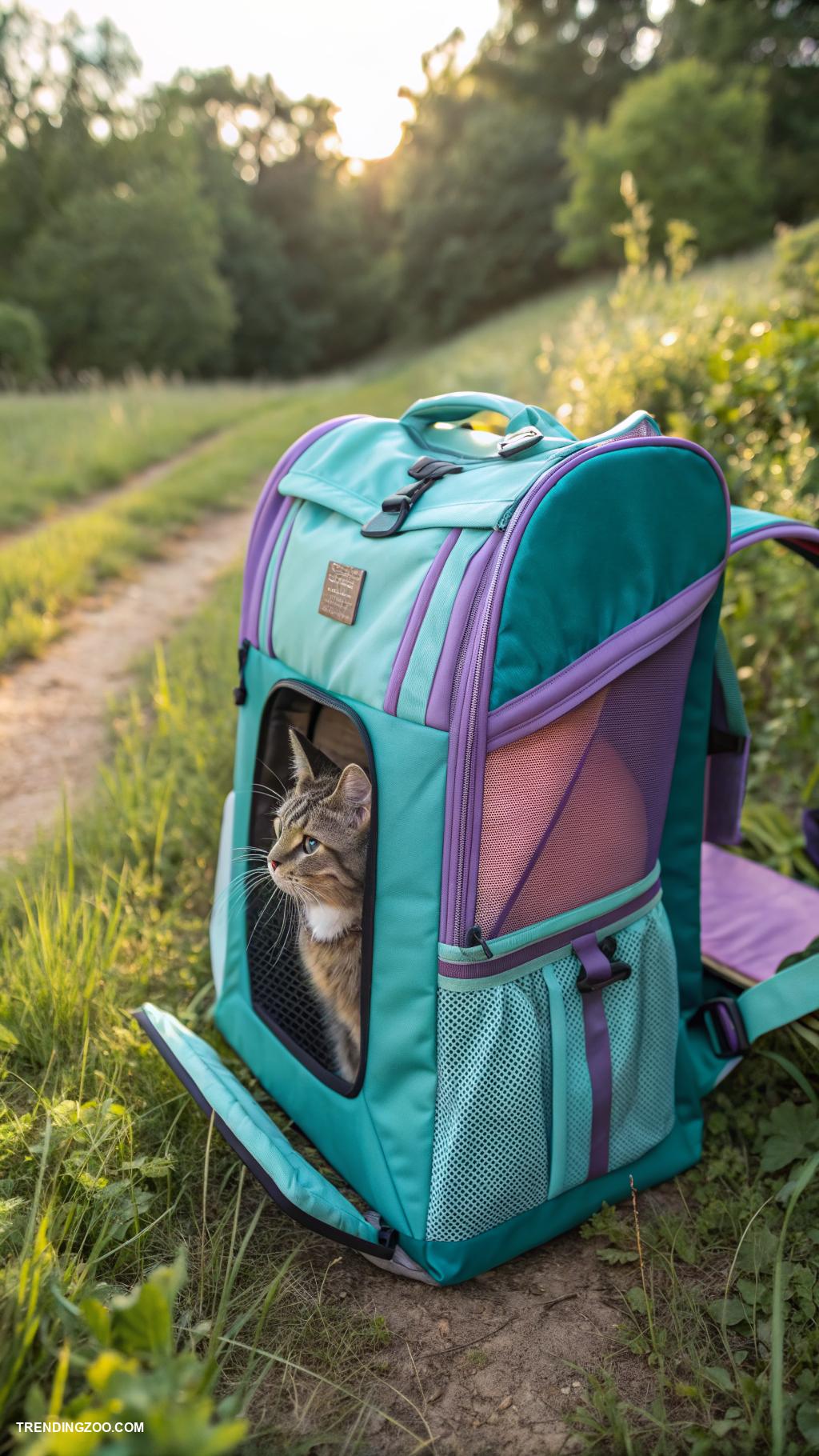 diy cat carrier Hiking backpack with pet compartment