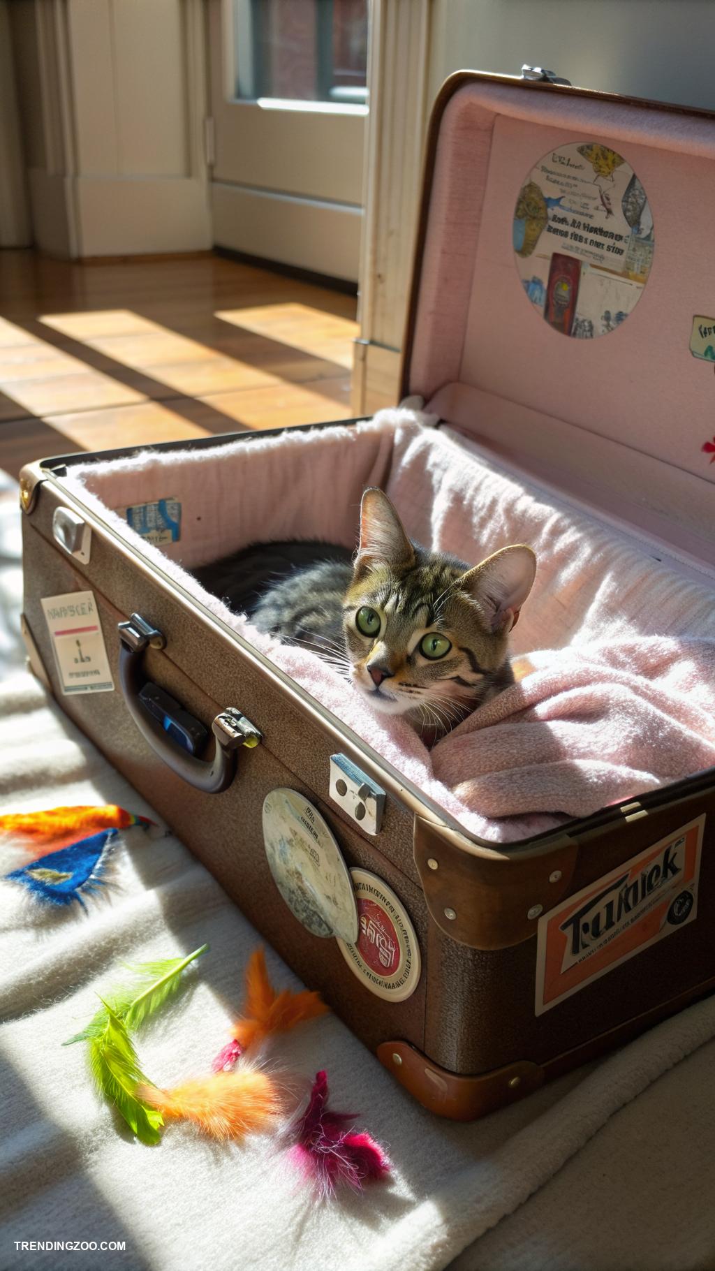 diy cat carrier Old suitcase turned into cat carrier
