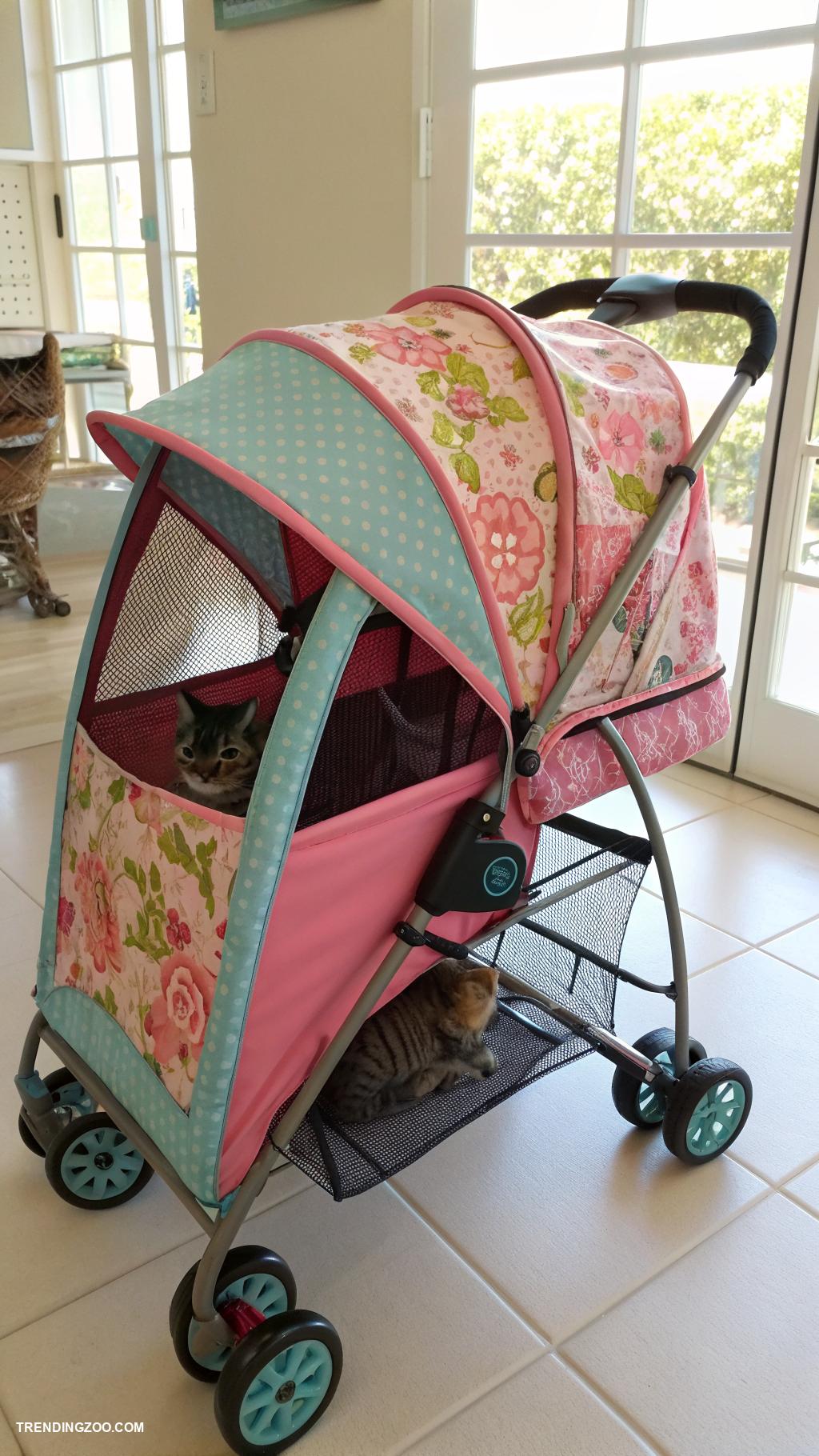 diy cat carrier Pet stroller repurposed for carrying cats