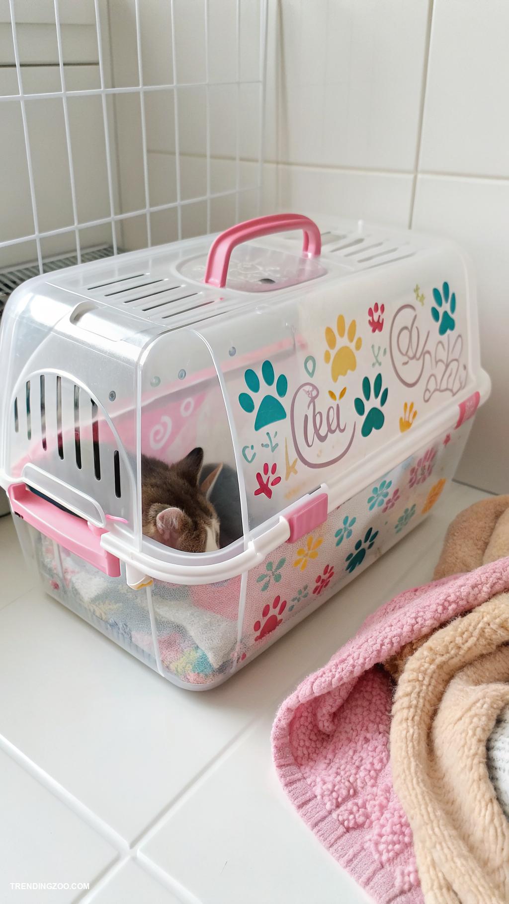 diy cat carrier Plastic storage container with air holes