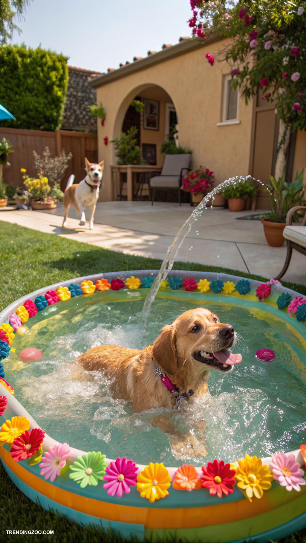 dog pond Use a kiddie pool for easy setup