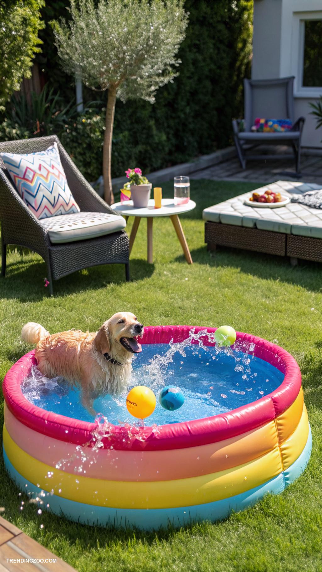 dog swimming pools Portable kiddie pool for easy setup