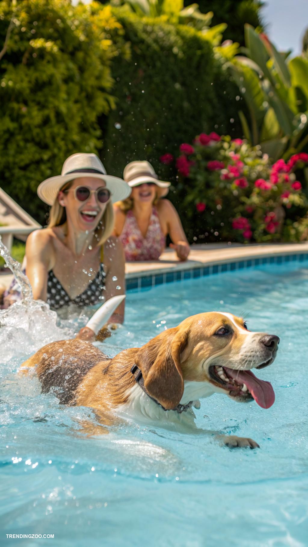 dog swimming pools Swimming pool playdate with friends