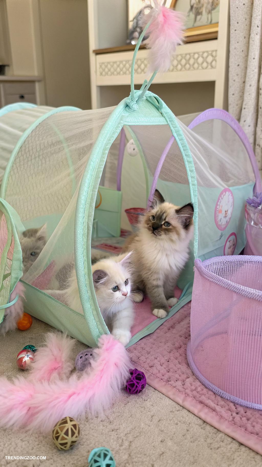 kitten playpen Incorporate tunnels for exploration