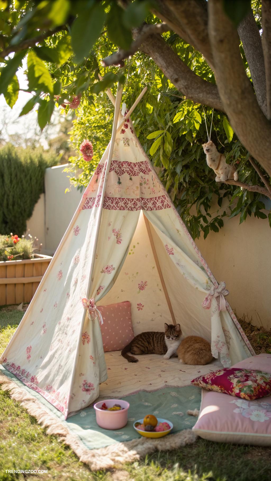 outdoor cat houses Cotton canvas tent for outdoor cats