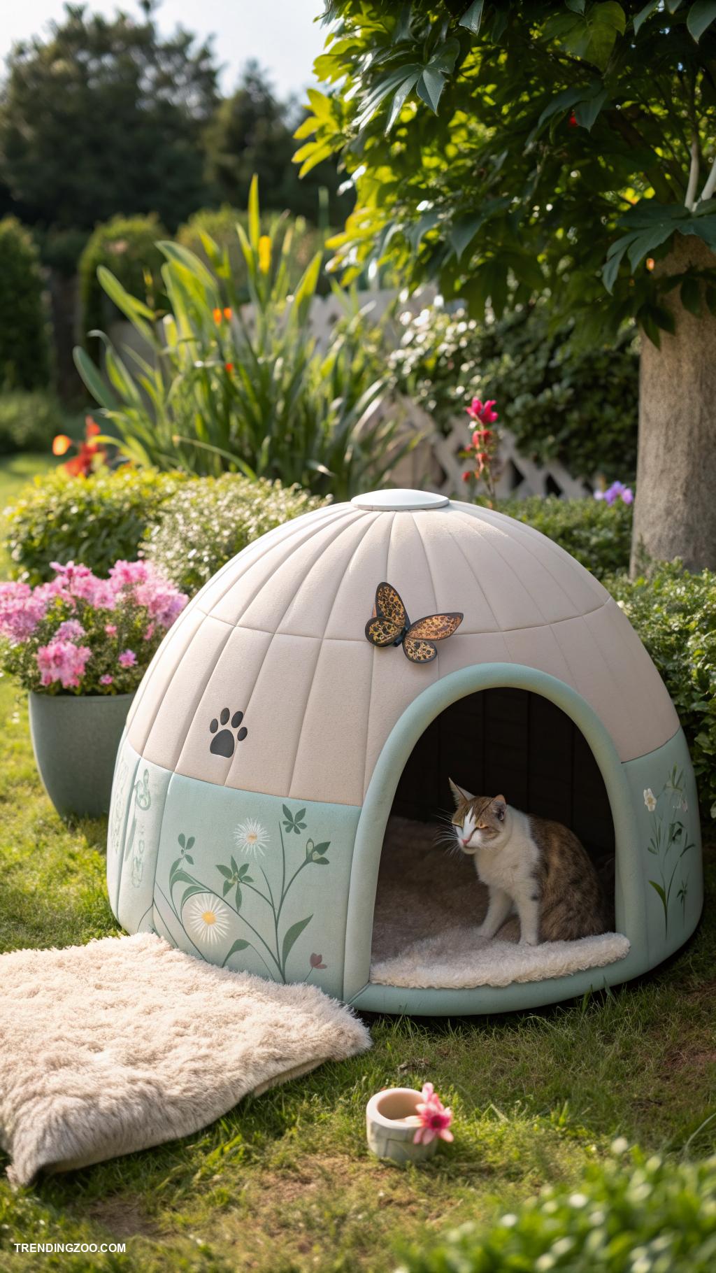 outdoor cat houses Iglu style insulated cat home
