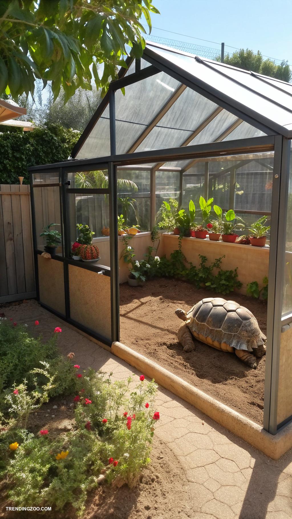 outdoor tortoise enclosure Custom greenhouse enclosure for warmth