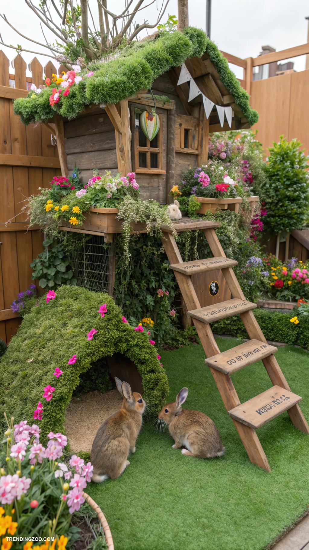rabbit garden ideas Bunny friendly climbing structures