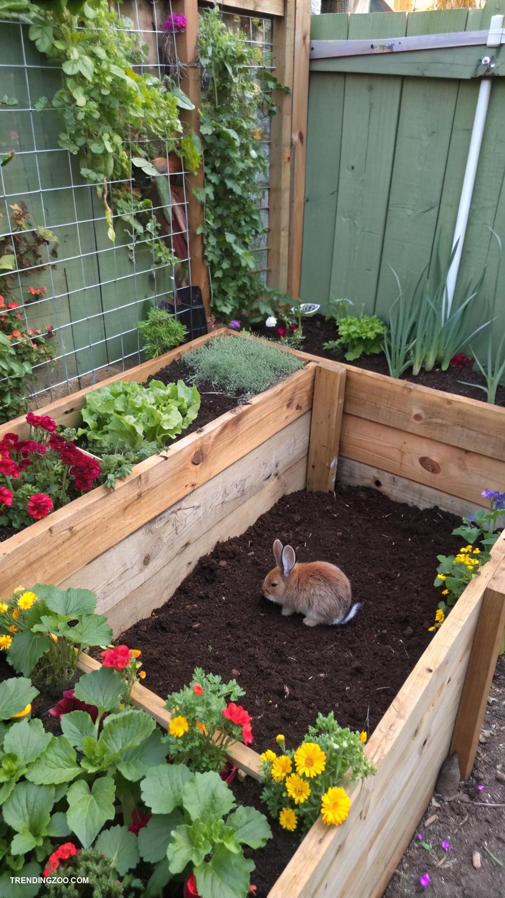 rabbit garden ideas Compost area for nutrient rich soil