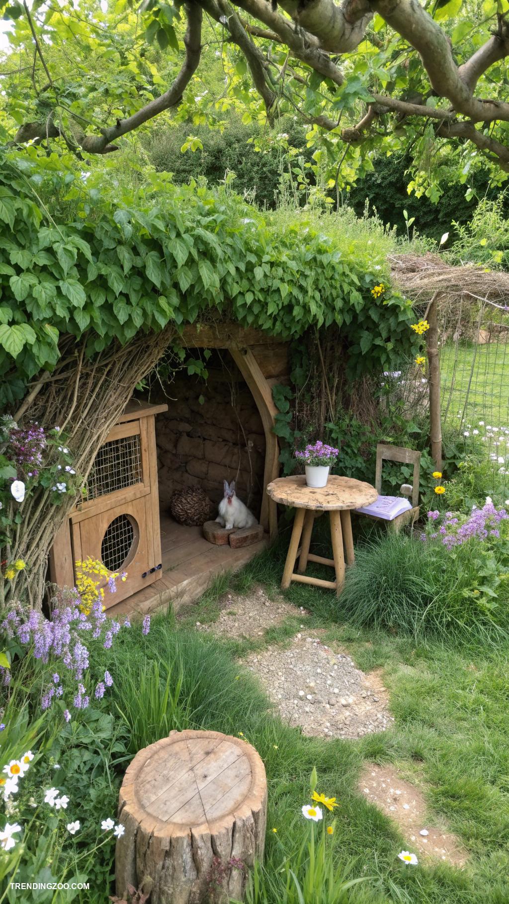 rabbit garden ideas Shady spots with natural canopies