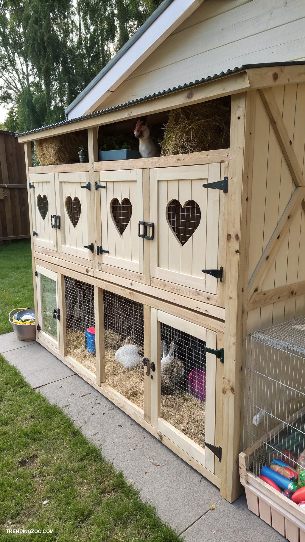 rabbit barn ideas Customizable enclosures for multiple rabbits