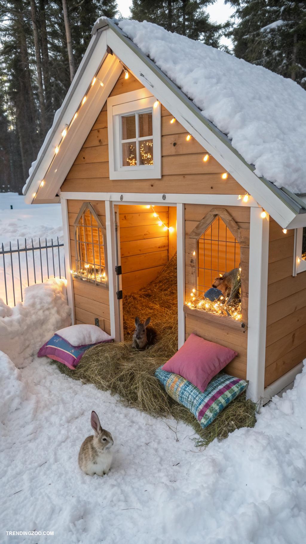 rabbit barn ideas Heated barn for winter comfort